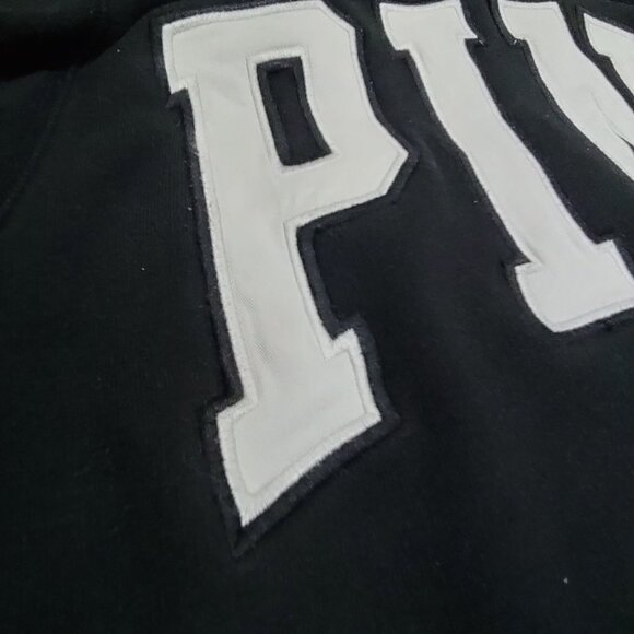 Vintage PINK Victoria's Secret Black Quarter-Zip Logo Pullover Sweatshirt Size S - Picture 7 of 15